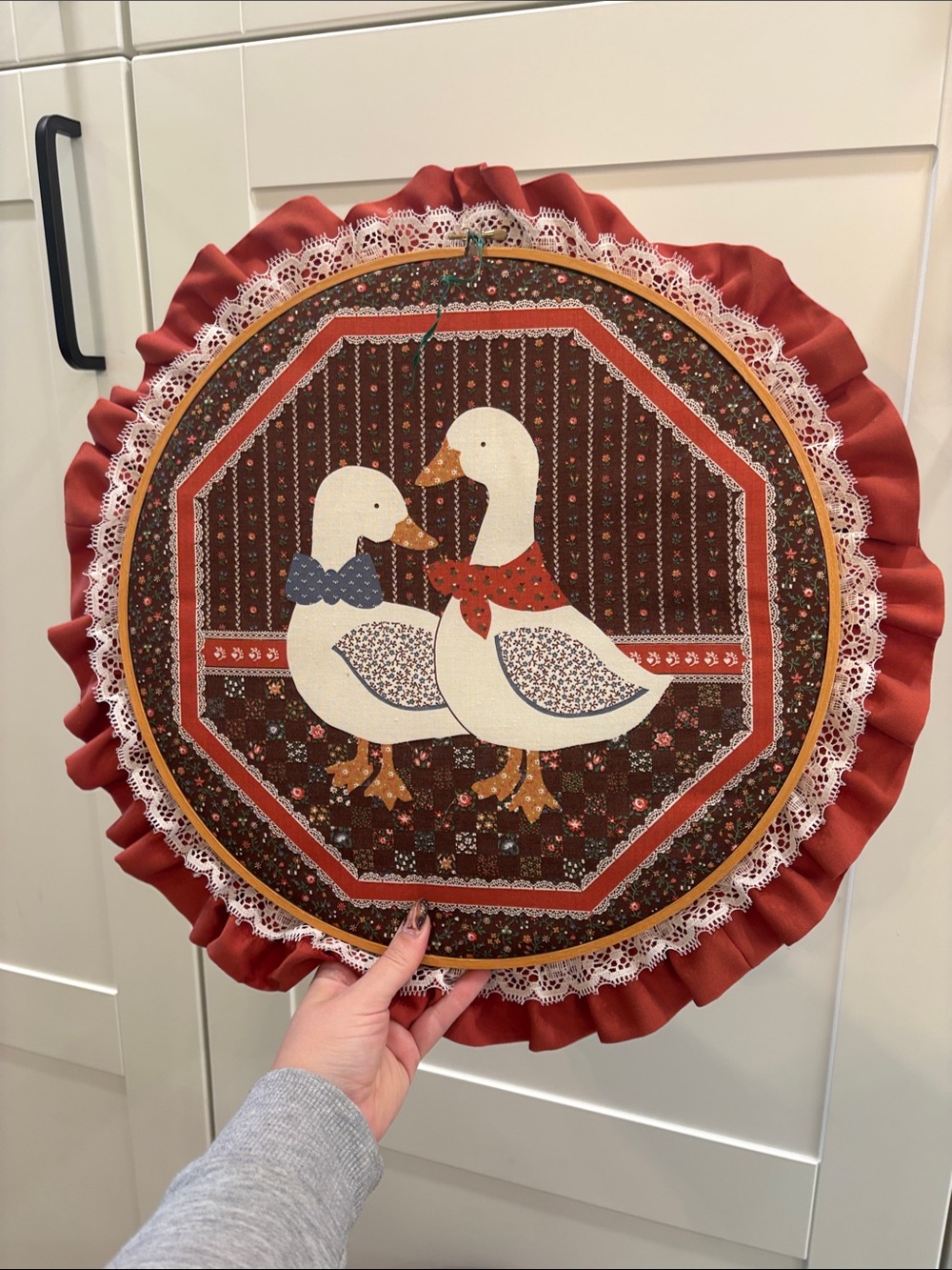 Large Vintage Red Goose Decorative Wall Hanging